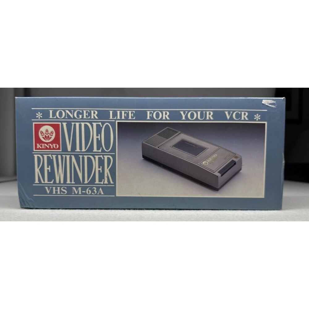 Kinyo M-63A VHS Video Cassette Tape Rewinder Super Slim w/ Original Box VTG